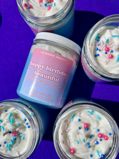 Happy Birthday Beautiful | Vanilla Cream